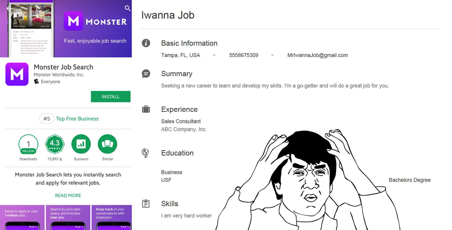 Monster Job Search Mobile App