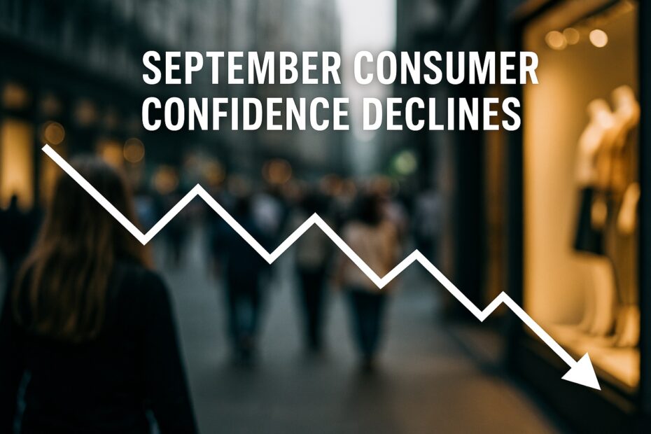 Image of a downward trend in consumer confidence