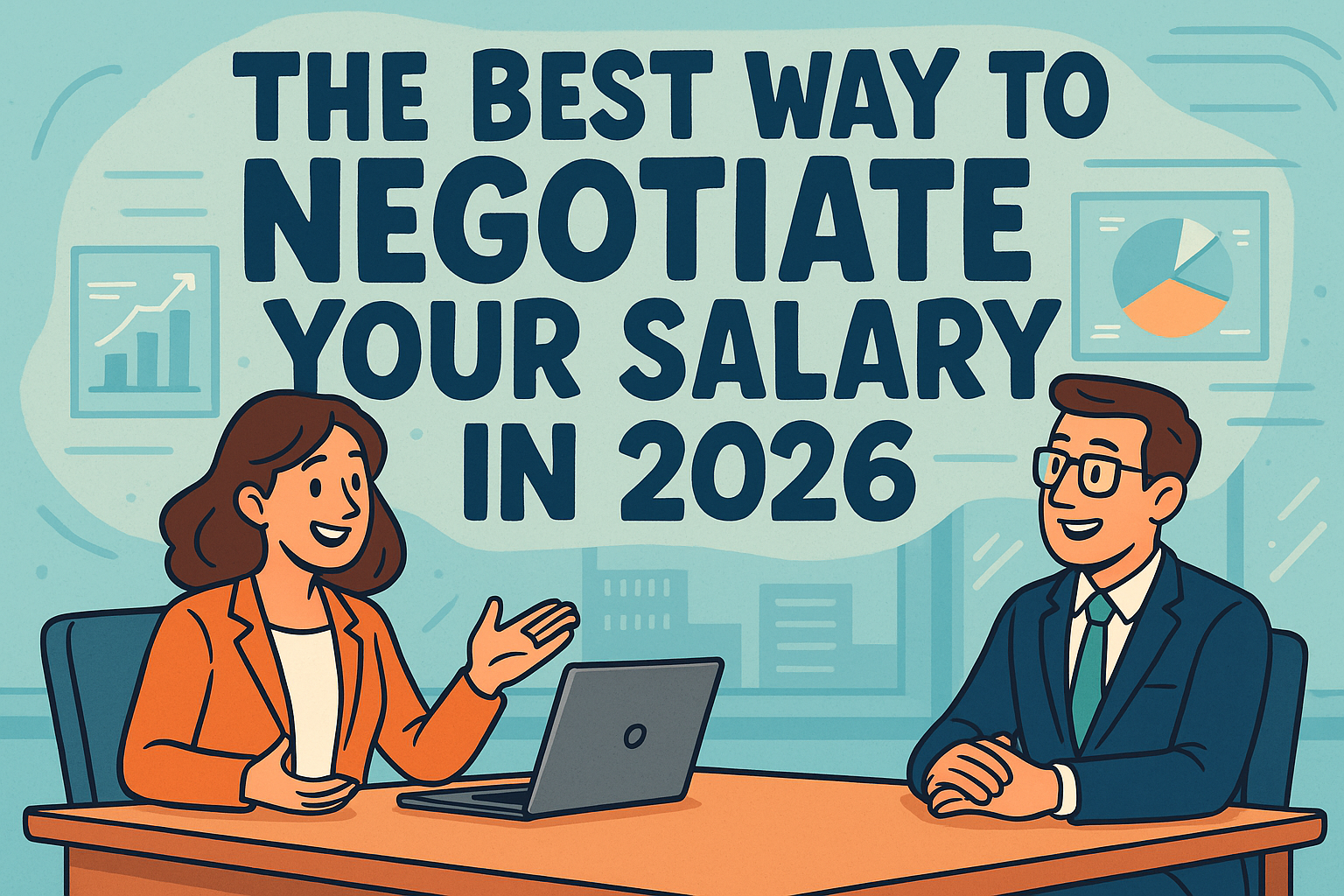 Professional salary negotiation meeting with modern 2026 workplace technology