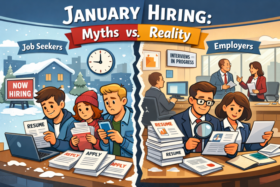 January hiring myths vs reality for job seekers and employers