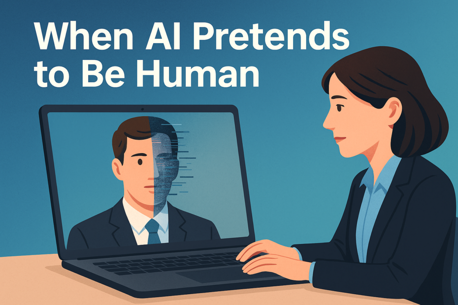 HR professional detects AI-generated deepfake candidate during online interview.