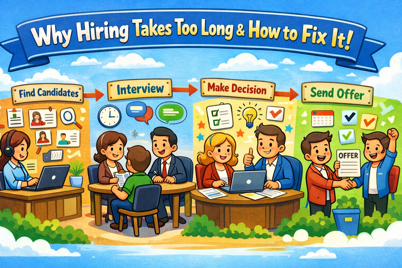 Efficient hiring process with fast interviews and quick offer decisions