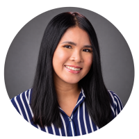 Circular Headshot of a Smiling Professional Woman